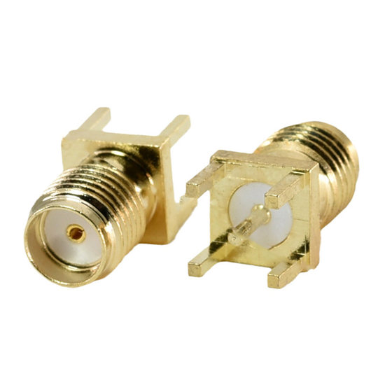 Positive pin SMA connector antenna socket pcb installation