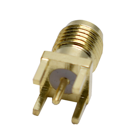 Positive pin SMA connector antenna socket pcb installation