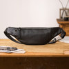 Back-step genuine leather head layer cowhide casual chest bag crossbody bag