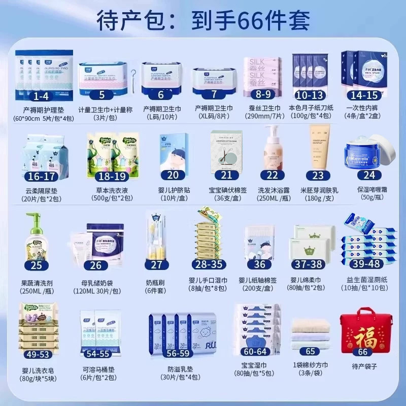 子初待产包母子组合产后实用孕产妇入院全套66件套月子用品秋冬季