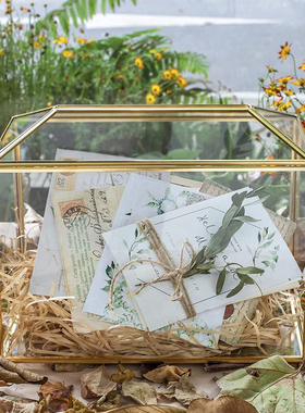 几何玻璃罩花房简约投票箱透明储蓄盒婚礼卡片收集签到卡收纳摆件