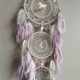 Познакомьтесь с Unicorn Series 4/Handmade Dream Dream Catcher Home Подвесной отдел, буксируя диаметр 20 см с фонарем