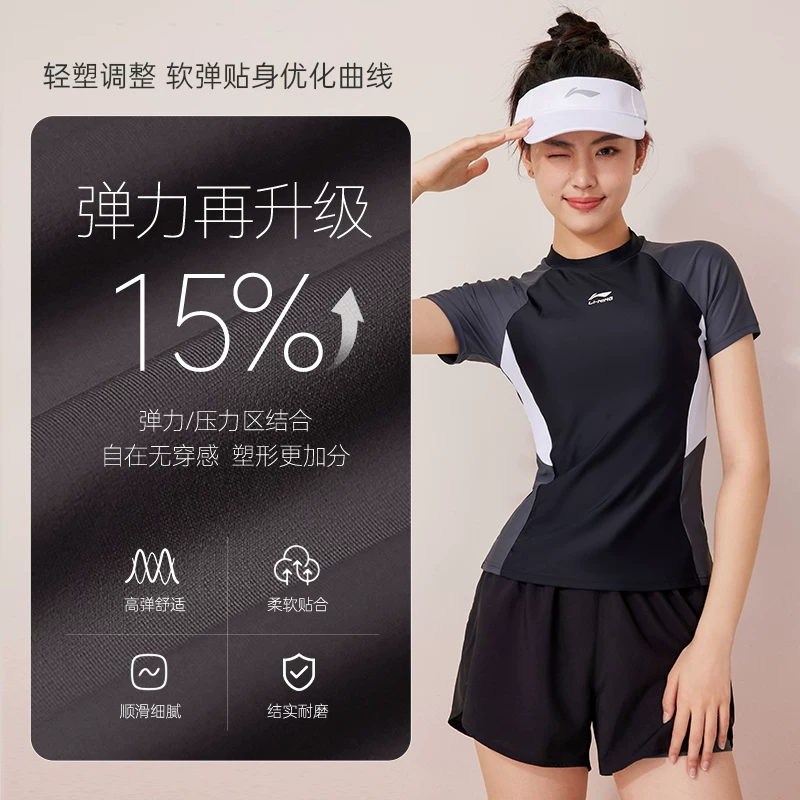 Li Ning, swimwear, split set, sun protection