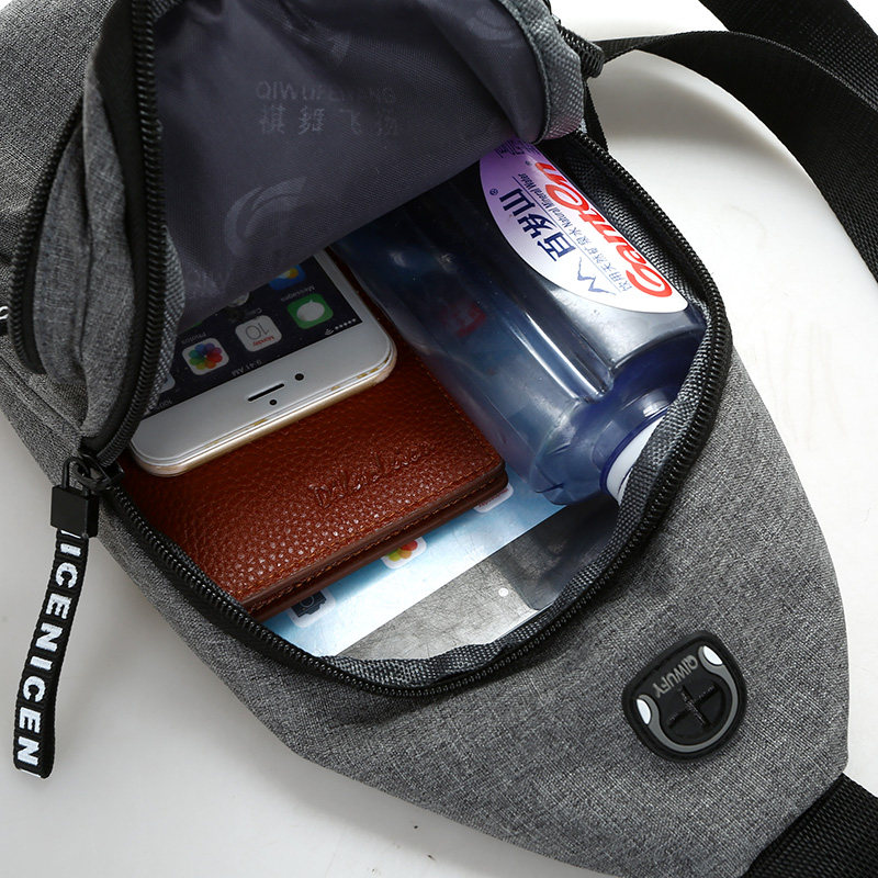 胸包男士休闲尼龙帆布包斜挎包新款男包单肩包背包多功能运动腰包,淘宝优惠券,粉丝福利购,淘宝优惠卷