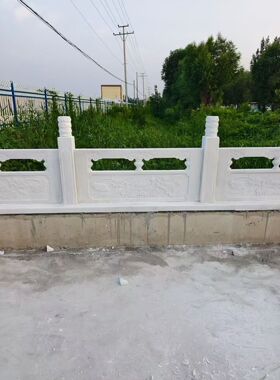 石雕栏板汉白玉石栏杆阳台大理石围栏升旗台花岗岩石栏板河道护栏