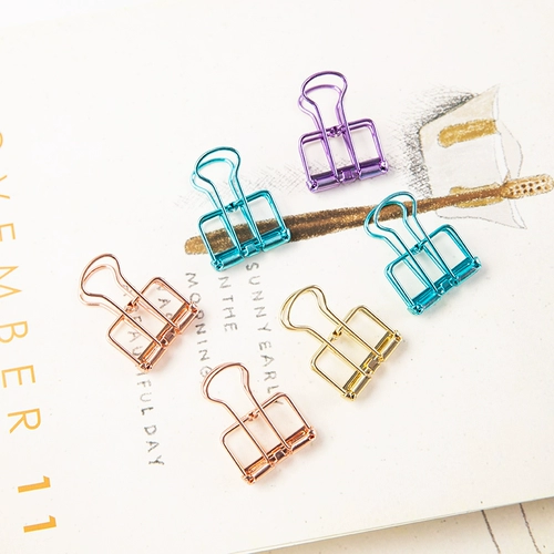 Большой металлический золотой маленький смешанный комплект, свежие милые креативные ретро очень большие канцтовары, фиксаторы в комплекте