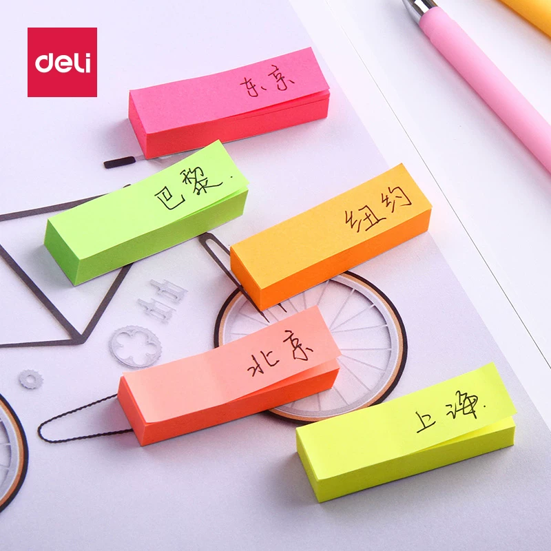 Determine mini -long strips conveniently stickers to urinate bookmarks, picked up, fluorescent strip Students with creative strip index instructions N times to post Yi Pepsi marks and notes.