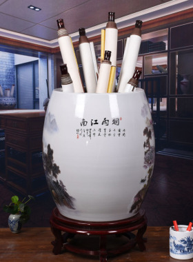 景德镇陶瓷书画缸字画卷轴书房
