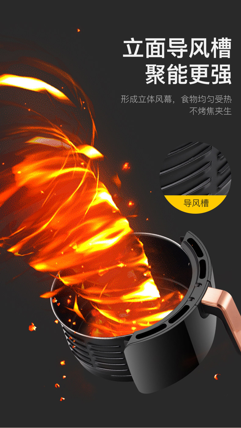 山本6828家用大容量智能空气炸锅 洪高家电空气炸锅