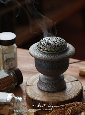 粗陶电子香薰炉桌面摆件