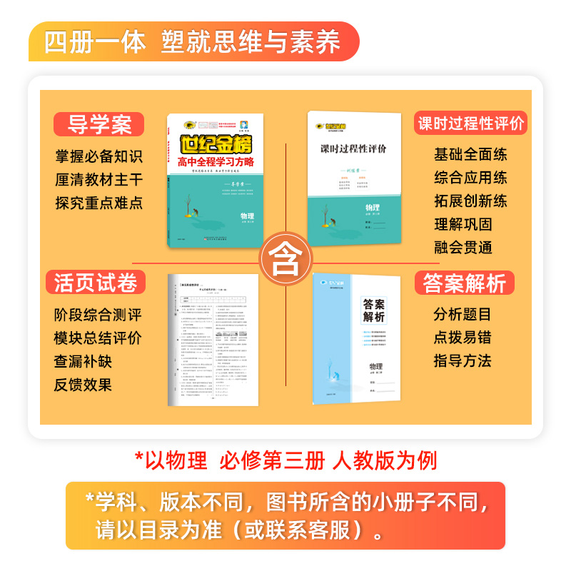 世纪金榜2024版 物理必修第三3册 高中全程学习方略物理必修3新教材同步教材练习册教辅人教鲁科教科粤教高中物理同步课本辅导