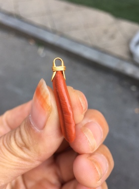 南红玛瑙18K金镶嵌柿子红男女