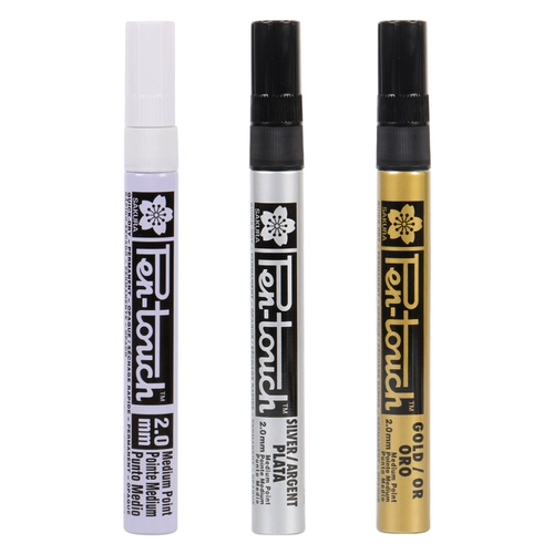 Японская золотая водонепроницаемая кисть, белый хайлайтер, черный серебряный маркер, популярные шины, цветочное масло, не выцветает, ручная роспись