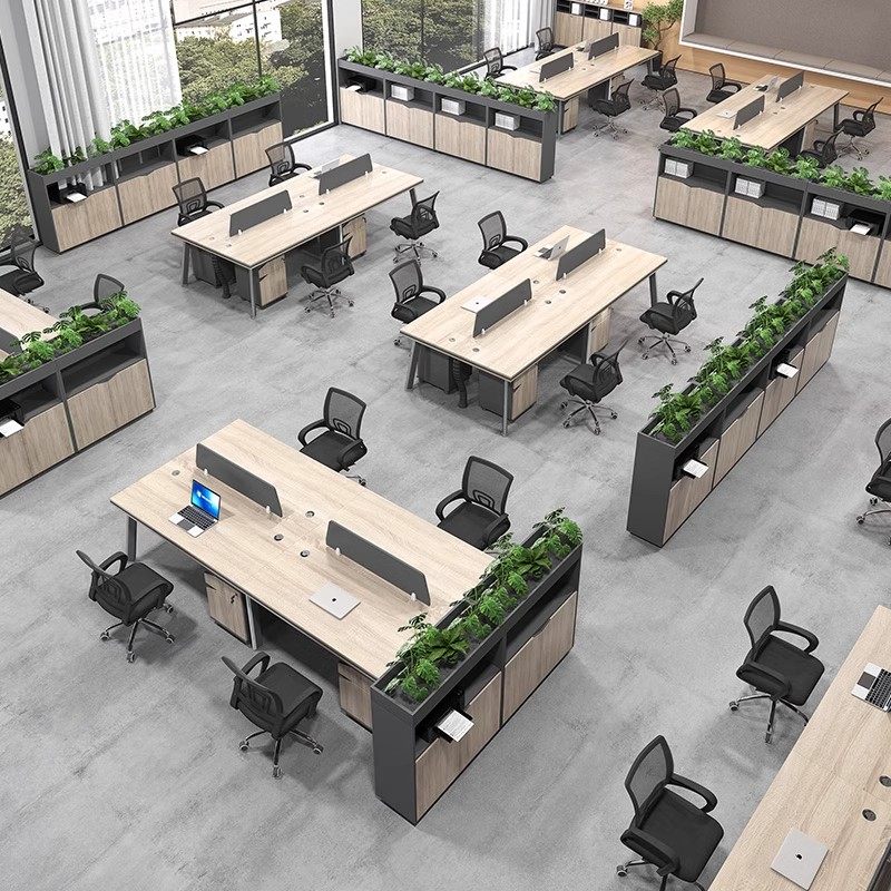 办公室花槽柜隔断柜矮柜花架置物架花草柜子绿植柜办公屏风隔断墙 - 图2