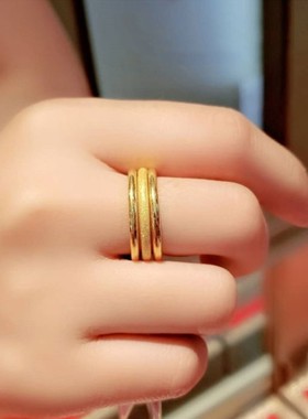 24k黄金三生三世黄金黄金戒指