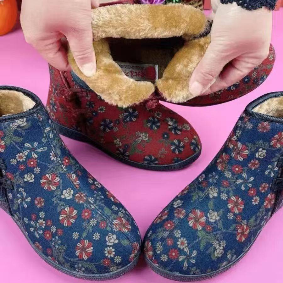 9年老店 新款冬季软底棉靴加绒老北京防滑保暖中老年妈妈平底棉鞋,淘宝优惠券,粉丝福利购,淘宝优惠卷