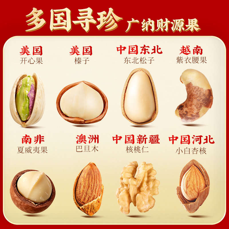 【胡可专属】沃隆纳福迎祥高端礼盒1.42kg*2盒组合炒货坚果零食,淘宝优惠券,粉丝福利购,淘宝优惠卷