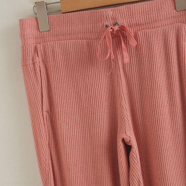 Foreign trade knitted harem pants for women loose large version pants skin-friendly soft cotton sports pants small feet nine-point pants sweatpants