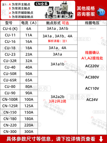 原装正品TECO台安电磁交流接触器CU-11/16/18/23R/38/40/50/65 - 图2