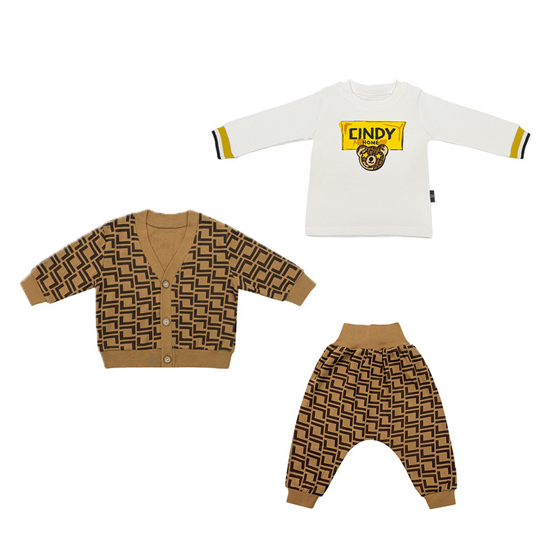 卡通小熊婴儿衣服春秋季纯棉长袖宝宝连体衣哈衣爬服秋装分体套装,淘宝优惠券,粉丝福利购,淘宝优惠卷