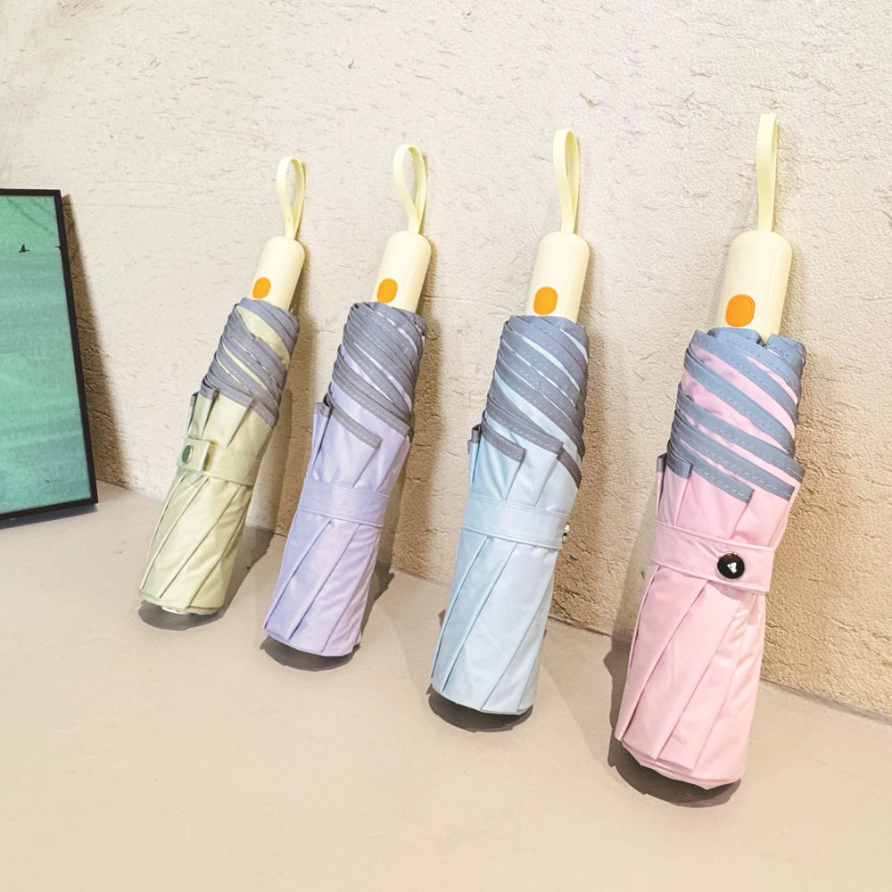 圆角伞防回弹自动雨伞女晴雨两用遮阳伞防晒防紫外线高颜值太阳伞