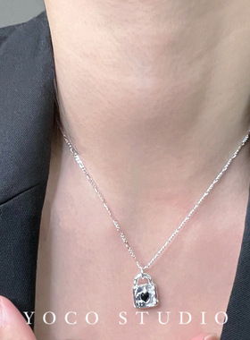YOCOSTUDIO纯银S925锁女防过敏