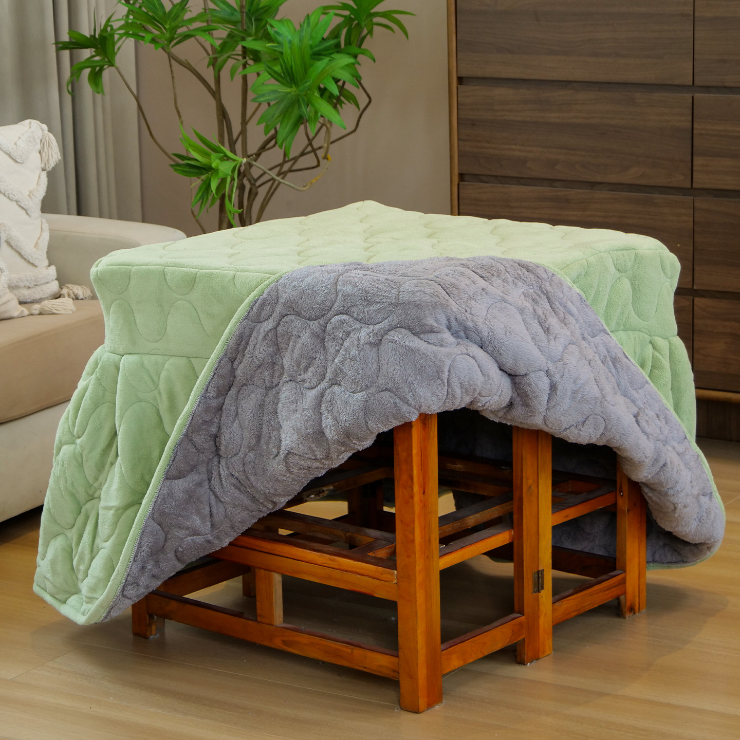 正方形烤火套电炉罩被子加绒加厚茶几罩电暖炉取暖炉冬天保暖家用,淘宝优惠券,粉丝福利购,淘宝优惠卷