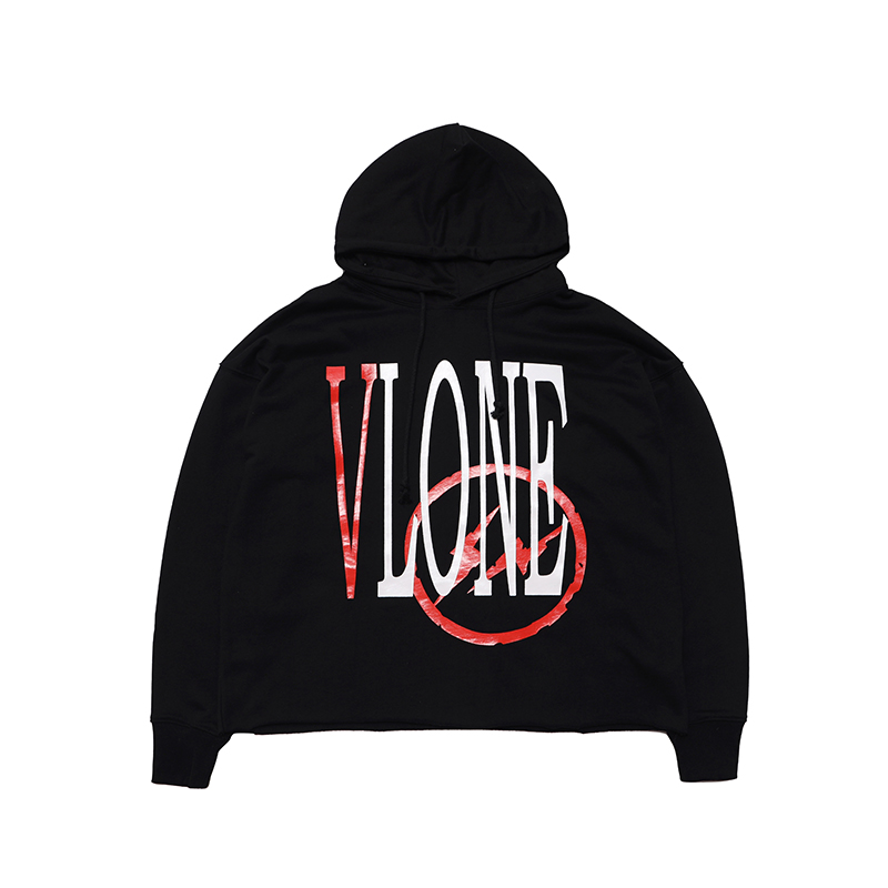 VLONE X FRAGMENT藤原浩闪电皓月灰黑橙帽衫卫衣王一博同款宽松