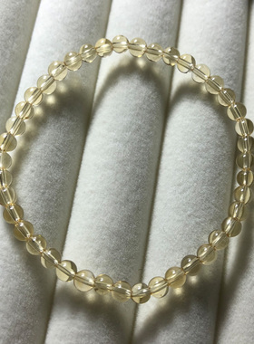 情侣天然黄水晶净体极细手串