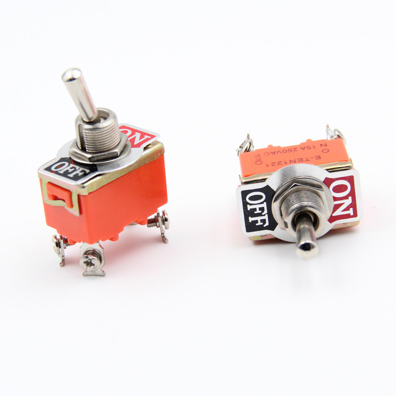 拨动/摇头开关_4脚2档(E-TEN1221双刀单掷) - 图2