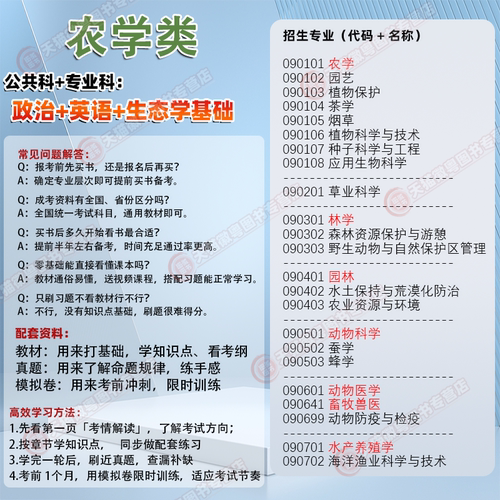 天一 2026年 成人高考专升本教材 动物医学 药学 中医学 中药学 农学兽医 医学综合民法教育理论艺术概论历年真题试卷成考复习资料 - 图3