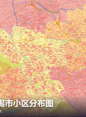 无锡市小区分布图 现代简约装饰画 办公室挂画 定制地图挂图