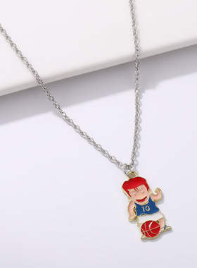 灌篮手卡通动漫人物流川枫儿童项链个性潮流篮球周边小礼品毛衣链