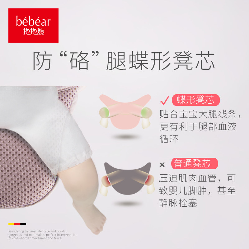 抱抱熊前抱式轻便坐凳多功能腰凳 抱抱熊抱婴腰带/腰凳