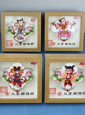 潍坊哪吒福娃风筝礼盒传统特色