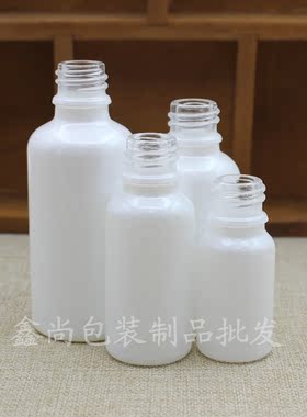 珠光白色玻璃精油瓶空瓶喷色分