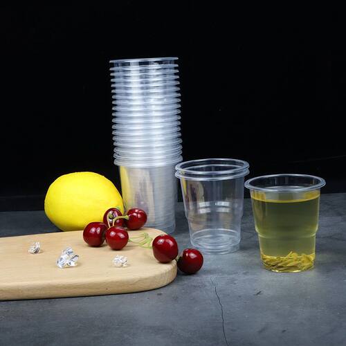 一次性杯子塑料杯透明加厚塑杯喝水杯家用饮料杯饭店杯批发杯子 - 图2