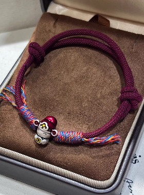 足银999财神爷本命年转运手链