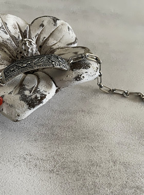 原创925纯银凤飞蝶舞文艺复古手链女名族风个性百搭手环银饰品