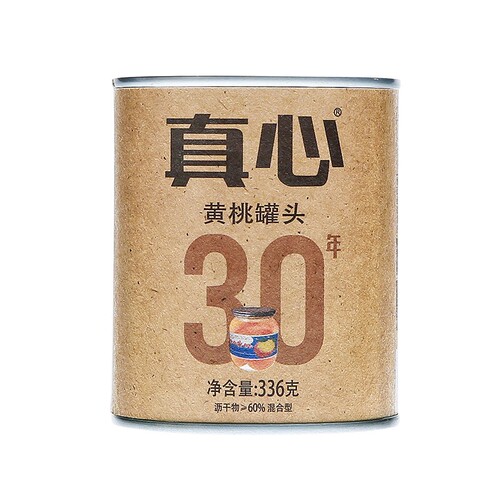 【真心罐头】真心30周年系列黄桃罐头336g*6罐