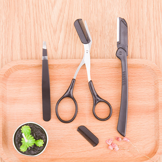 Beginners' new gloves suits for men and women's artifacts for eyebrow trimming knife