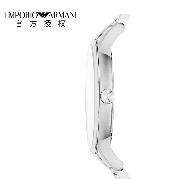 Armani阿玛尼2019新款钢带黑表盘手表男 商务简约石英腕表AR11181
