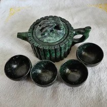 Ink-green jade tea set for a high and a pot of four swing pieces will sell the heat and sell a lot of model products custom-made