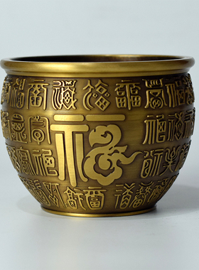 黄铜办公室茶桌工艺品二龙戏珠