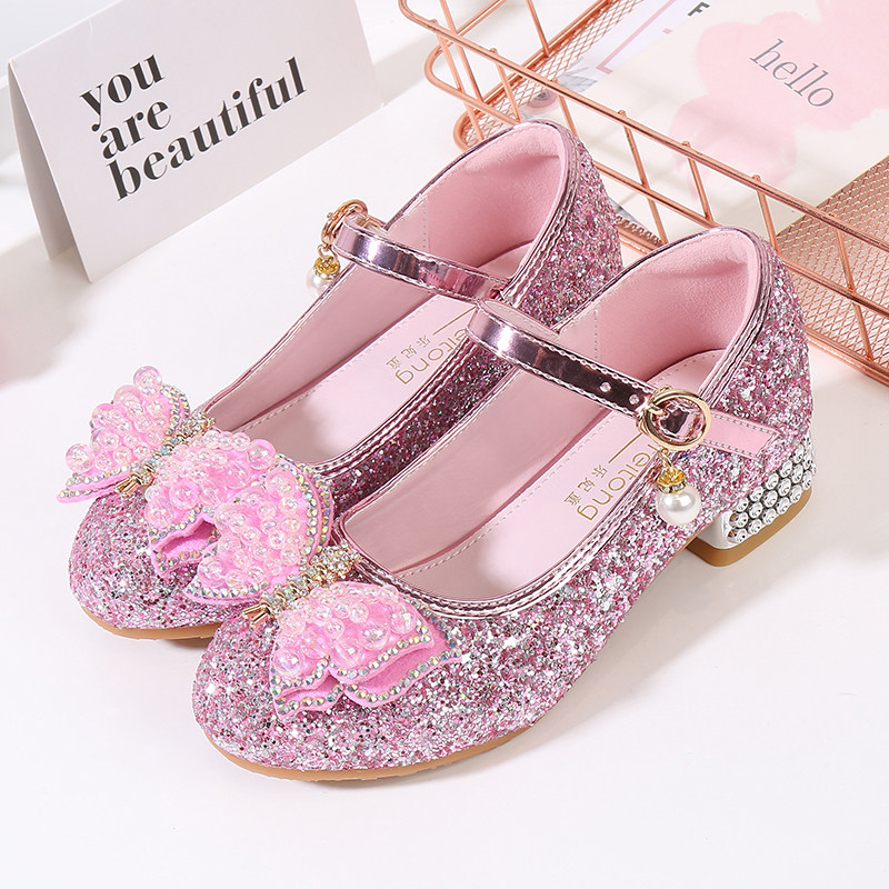 儿童高跟鞋春秋新款演出鞋时尚小女孩水晶鞋女宝宝鞋子女童公主鞋,淘宝优惠券,粉丝福利购,淘宝优惠卷