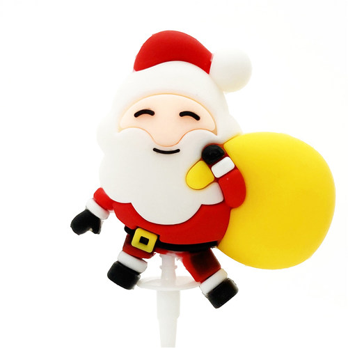 软胶雪地圣诞老人蛋糕摆件插件 Merry Christmas烘焙装饰配件 - 图2