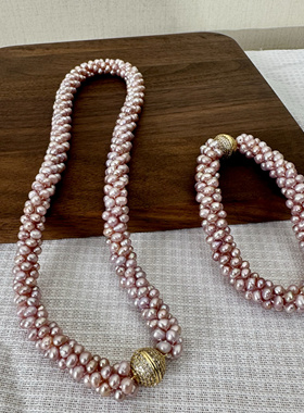 原创小众珍珠项链颈链重工工艺