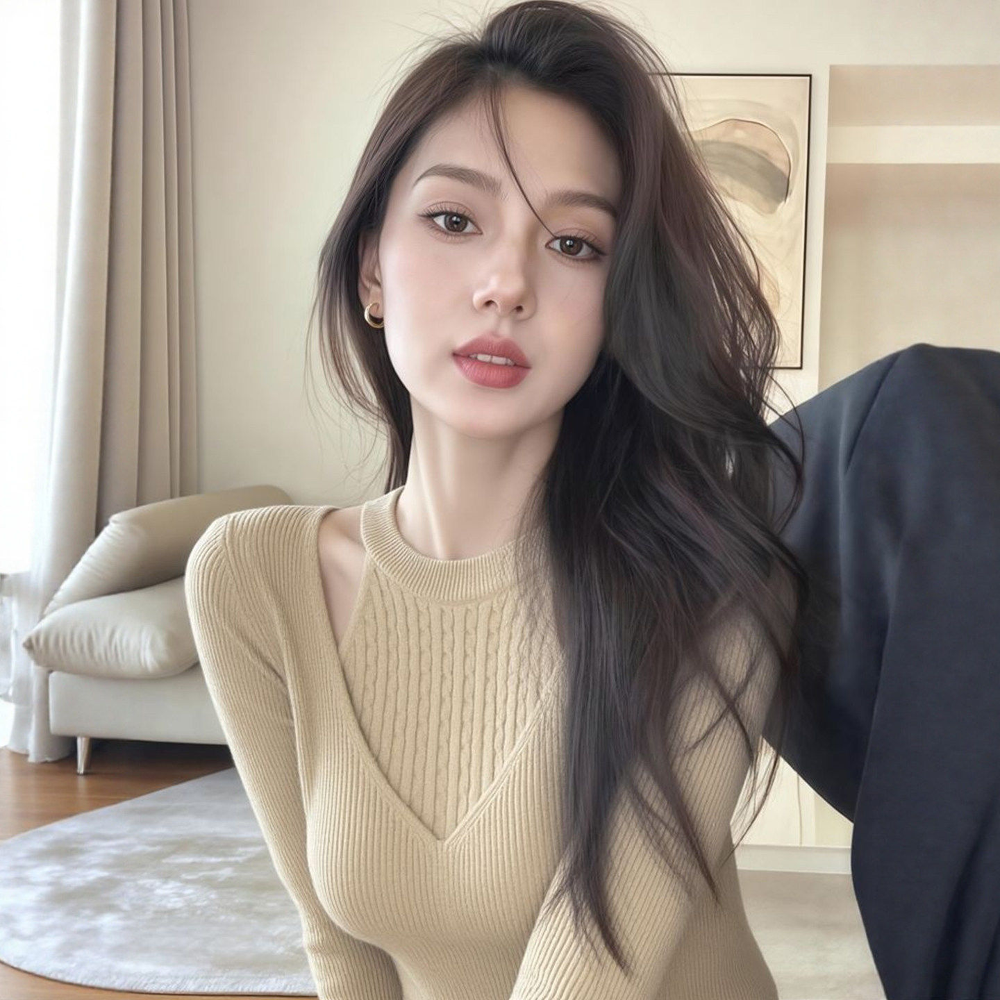 红色假两件针织衫毛衣女款2025新款圣诞穿搭巨好看的初冬内搭上衣,淘宝优惠券,粉丝福利购,淘宝优惠卷