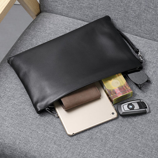 Men's Clutch Sheepskin Genuine Leather Business New Clutch Bag