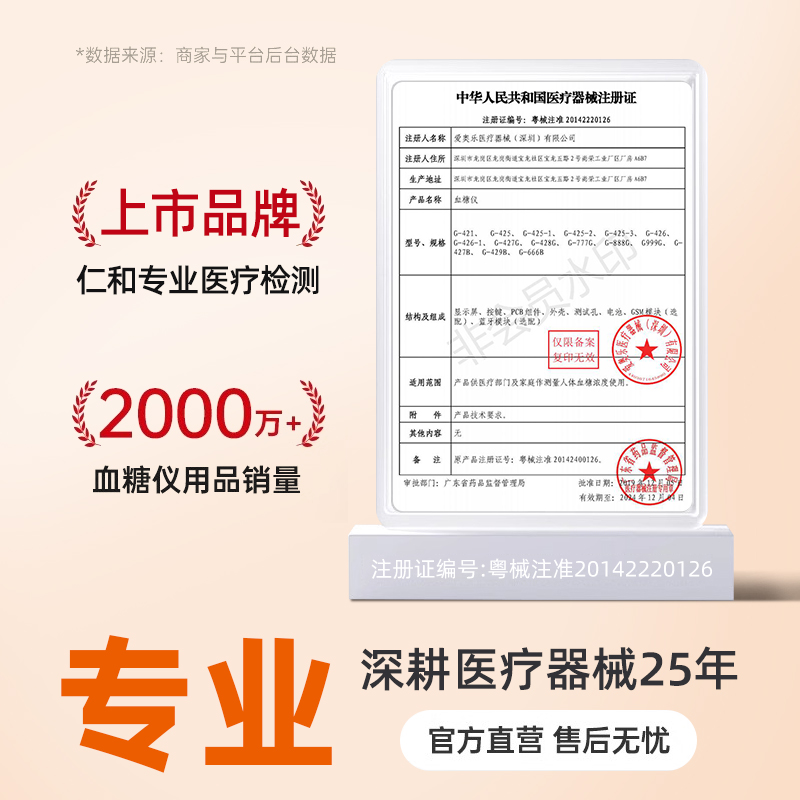 仁和血糖仪家用测试高精准医用测血糖的仪器血糖仪试纸官方旗舰店